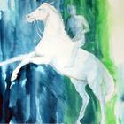 Steigen 1, Aquarell und Bleistift, 36 x 27 cm