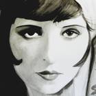 Clara Bow 2, Ausschnitt, Aquarell